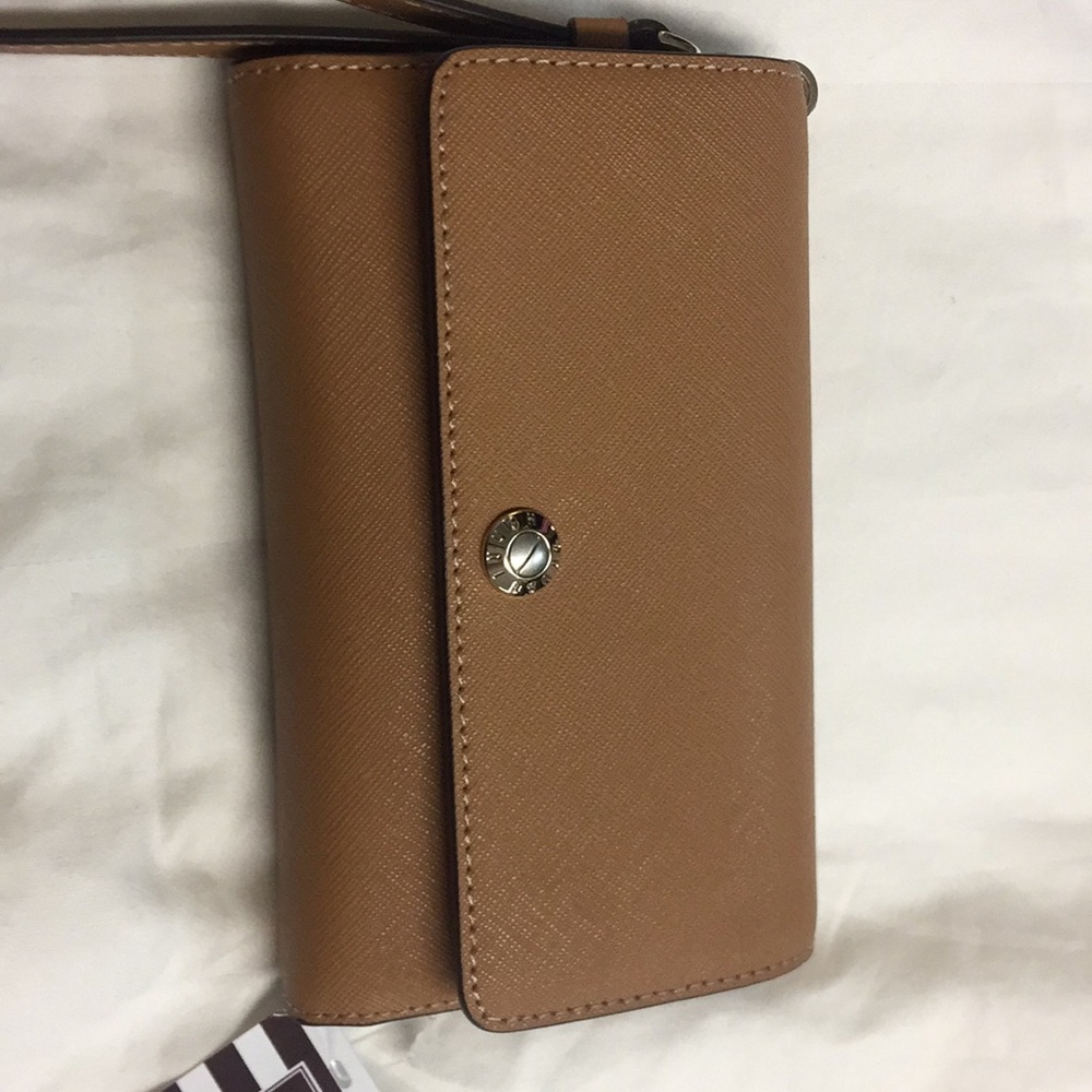 Henri Bendel West 57th Camel Wristlet Wallet